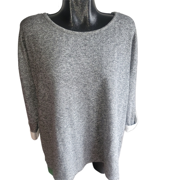 Love & Legend Gray Heathered Sweatshirt with Black Lace Backing 2X - Picture 1 of 5